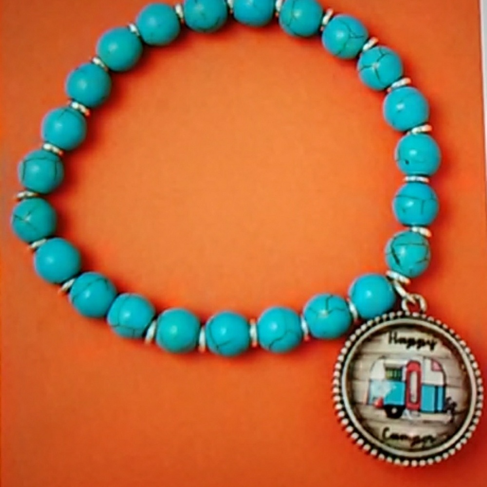 Happy Camper Bubble Charm Bracelet